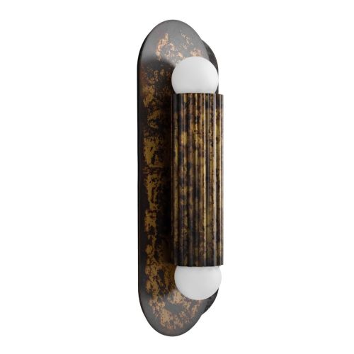 Vesta SM – Wall / Ceiling Light – Schwung – Solid Brass – 2 E14 LEDs – H 31 cm