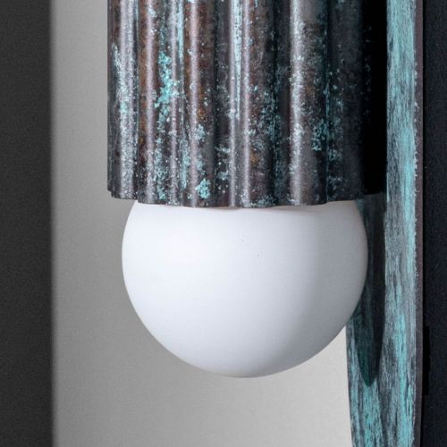 Vesta SM – Wand- / Deckenleuchte – Schwung – Massives Messing – 2 E14 LEDs – H 31 cm