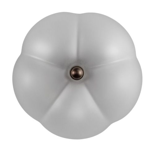Hana LG – Wall / Ceiling Light – Schwung – Sandblasted Borosilicate Glass & Brass – E14 LED – Ø 49 cm